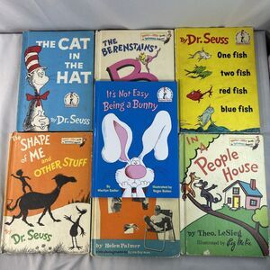 7 Dr. Seuss Beginner Bright and Early Books! And Other Childrens Random Book Lot